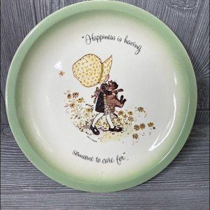 Vintage holly hobbie collector's plate cat art